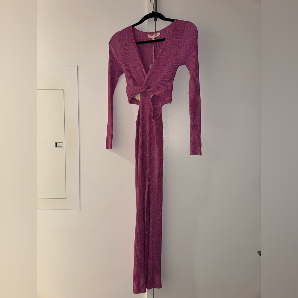 Love shack fancy pink cut out dress size xs